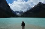 Chegando ao Lake Louise, em Alberta, no Canadá, para uma fantástica trilha de 15 quilômetros